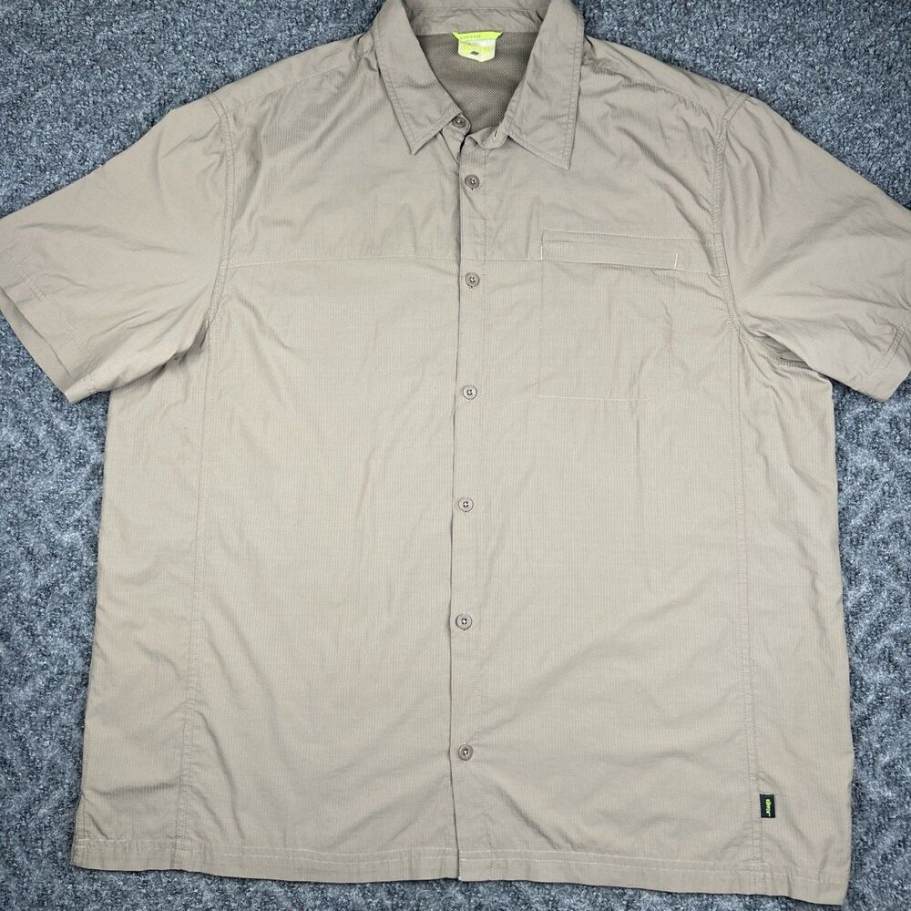 Koppen Shirt Men’s 2XL Nylon Camping Hiking Fishing Brown Short Sleeve - Picture 2 of 6